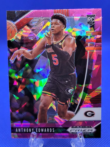 2020-21 Panini Prizm Draft Picks Anthony Edwards Pink Ice RC 41 🔥 Timberwolves