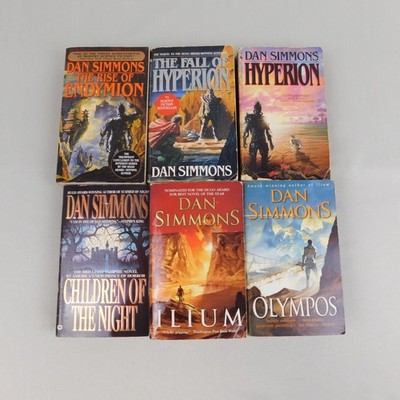 6pc Dan Simmons Paperbacks Hyperion Cantos Ilium Olympos Children of the Night