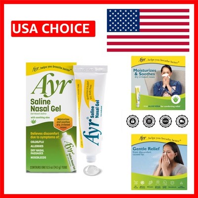 Gentle Saline Nasal Gel with Soothing Aloe   0.5 Oz Tube for Baby Relief