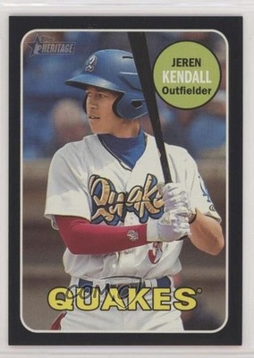 2018 Topps Heritage Minor League Edition Black 16/50 Jeren Kendall #8 n1u
