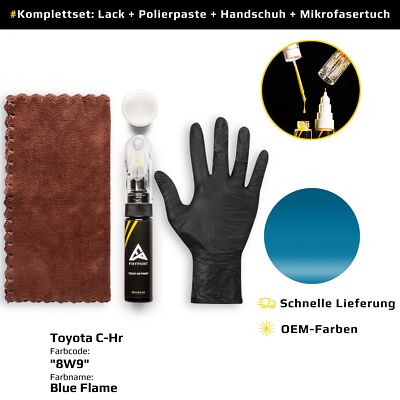 Lackstift für Toyota C-Hr Code: 8W9 Blue Flame