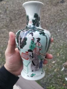 From Beijing Antique Shop Chinese Kangxi Wucai Porcelain Meiping Vase AsianChina
