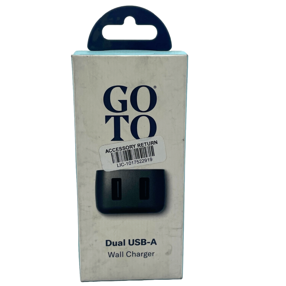 GoTo Dual USB-A Wall Charger 12w + 12w USB Charger Adapter New