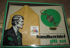 Vintage Fruit Of The Loom Tan Handkerchief Gift Set -w/ Pull-A-Part Key Ring-Nib