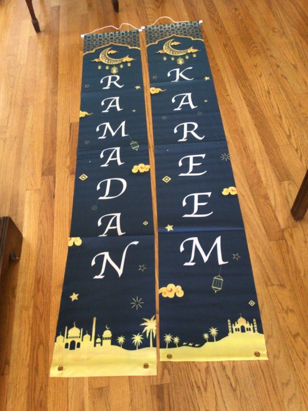 Ramadan long Banners wall/door post Muslim/Islam Theme Party Decoration 12x39” G