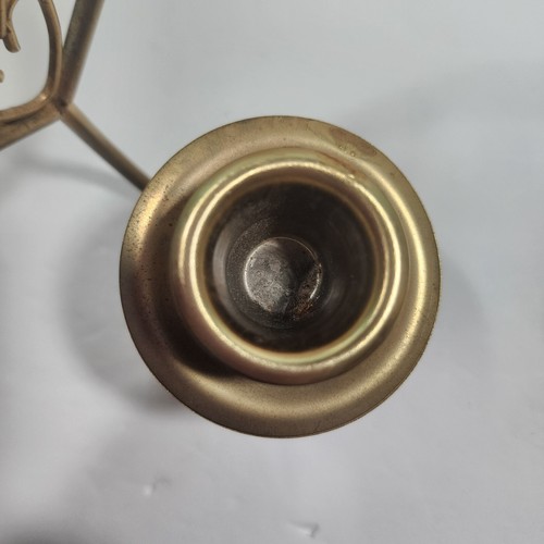 Coquette Heart Wall Sconces Gold Brass Candle Holders Vtg Decor Home Interior - Picture 11 of 12