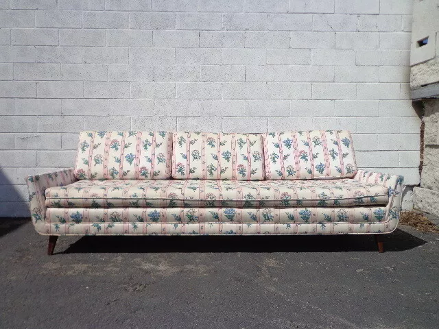 Mid Century Modern Sofa Couch Retro Danish Style Loveseat Seating