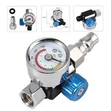 Filter Tool 1/4" Spray Gun Air Regulator Gauge Air Pressure Regulator Paint Gun