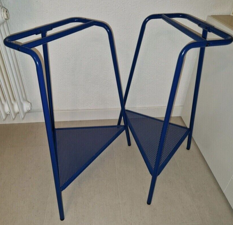 Lot 2 New in box ! IKEA TILLSLAG Trestle Dark Blue Metal 004.709