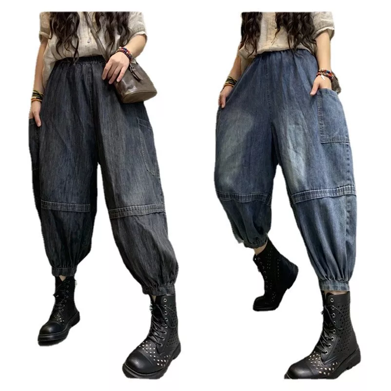 Sarouel en top jean femme