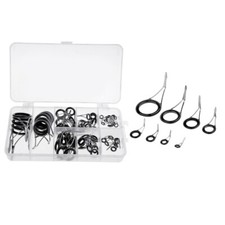 70Pcs/box Mixed Size Fishing Rod Guides Stainless Steel Tips Rod Repair Kits