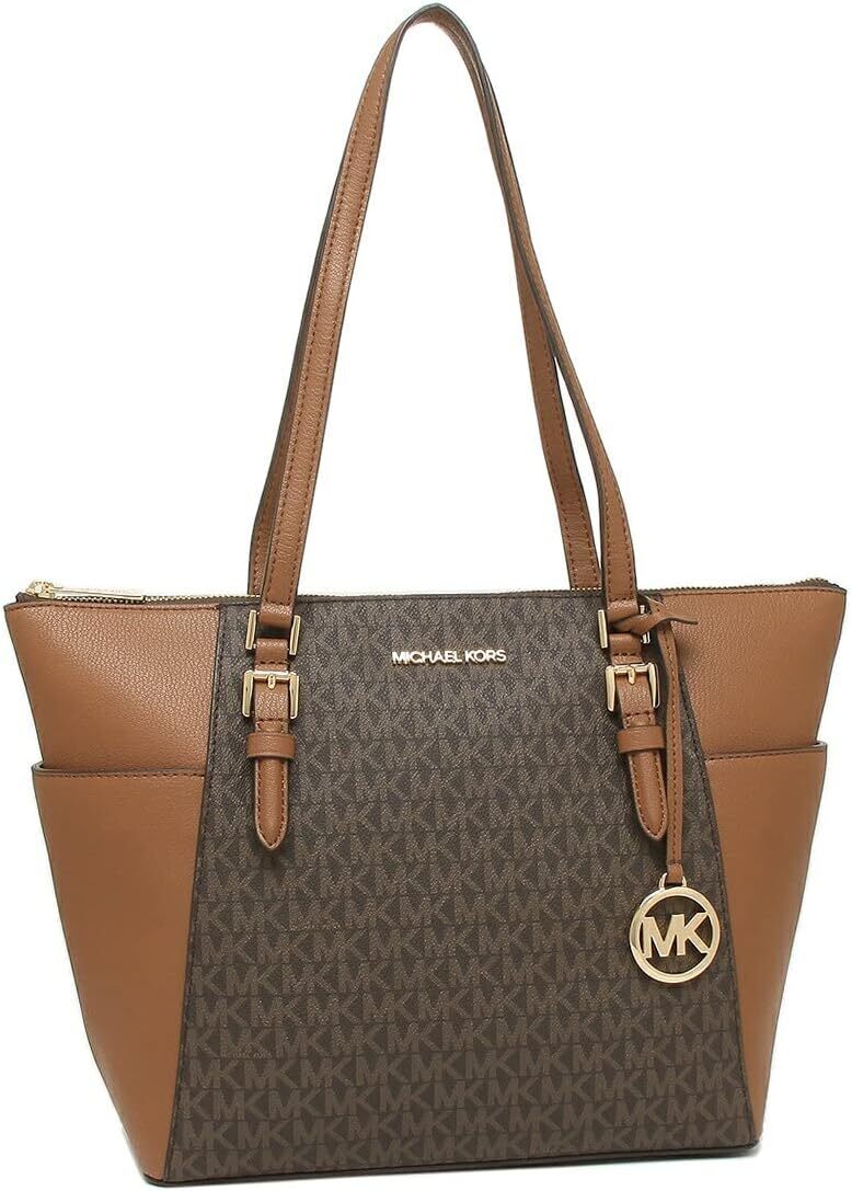 半額セール MICHAEL KORS★CHARLOTTE LG TZ TOTE Michael Kors CHARLOTTE LG TZ TOTE 35T0GCFT3B Brown Outlet | eBay
