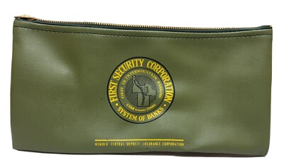 First Security Corporation System Bank Money Deposit Bag Amaco Ford Thomas Rose