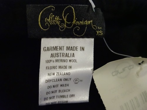 BNWT COLLETTE DINNIGAN Off The Shoulder Merino Wool Top / Mini Dress -Size XS - Picture 4 of 5