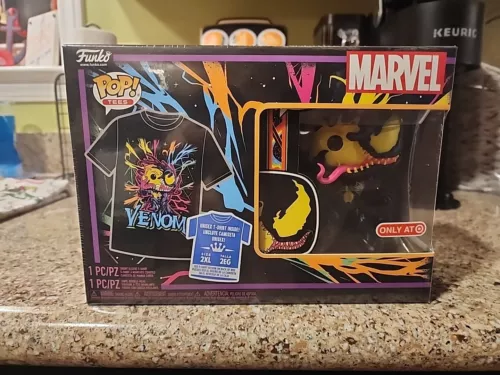 Funko Pop Marvel Eddie Brock Venom Black Light Target Exclusive Size XXL Sealed