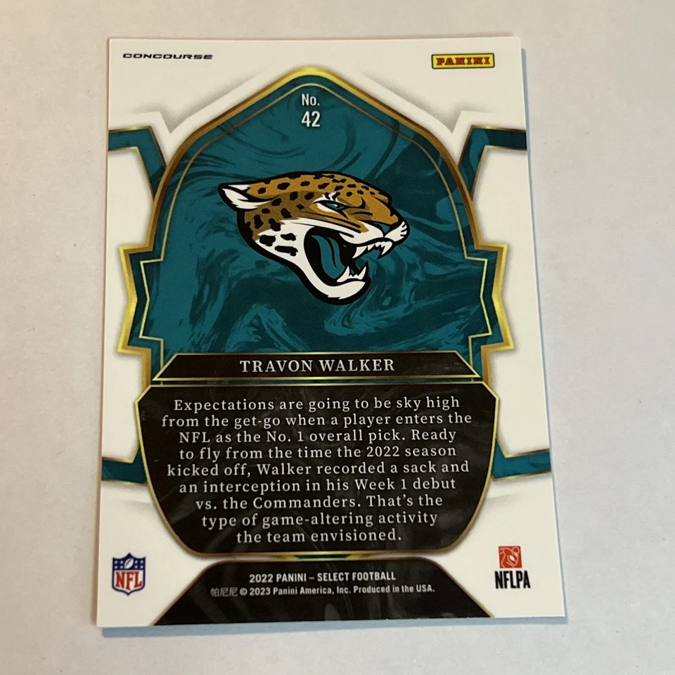 2022 Panini Select Travon Walker - Concourse Rookie Card - Image 2 of 2