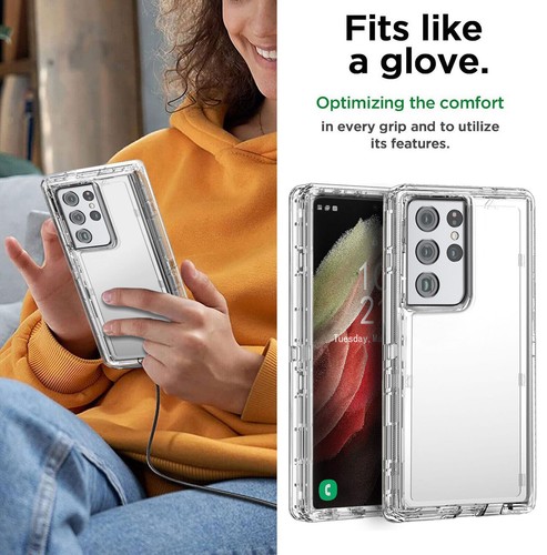 For Samsung Galaxy S21/+/Ultra 5G Transparent Case Clear Cover Screen Protector - Picture 15 of 36
