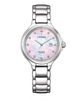 Citizen Damenuhr Eco-Drive Titanium Perlmutt Zifferblatt _EW2680-84Y