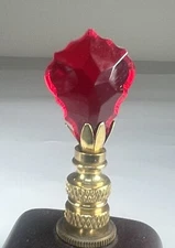 Crystal Finials Stunning Ruby Red Crystal Lamp Finial
