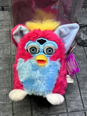 Furby Original Sherbet Pink Blue 1999 Model 70-800 Blue Eyes Tiger  display picture 1