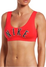 Nike Multi Logo Scoop Neck Bikini Top SZ S