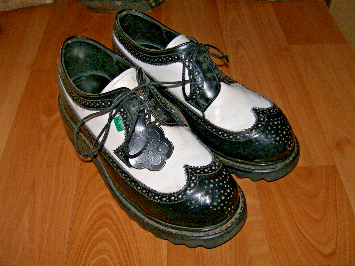 1990s vintage Kicker's Black/white chunky spectator Shoes US wms
