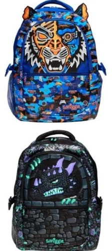 NWT Smiggle Backpack Kids "Hey There" Backpack-NWT BLUE/Black