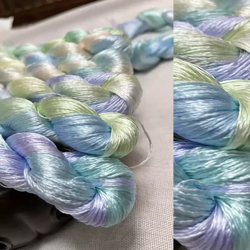 Dream color Gradient Colors 100%real mulberry silk,hand-dyed embroidery thread - Picture 4 of 19