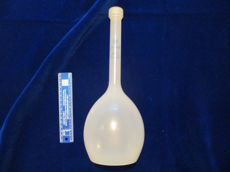 1000mL Volumetric Flask with Screw Cap NOS - Nalgene 4000-1000 Polypropylene 