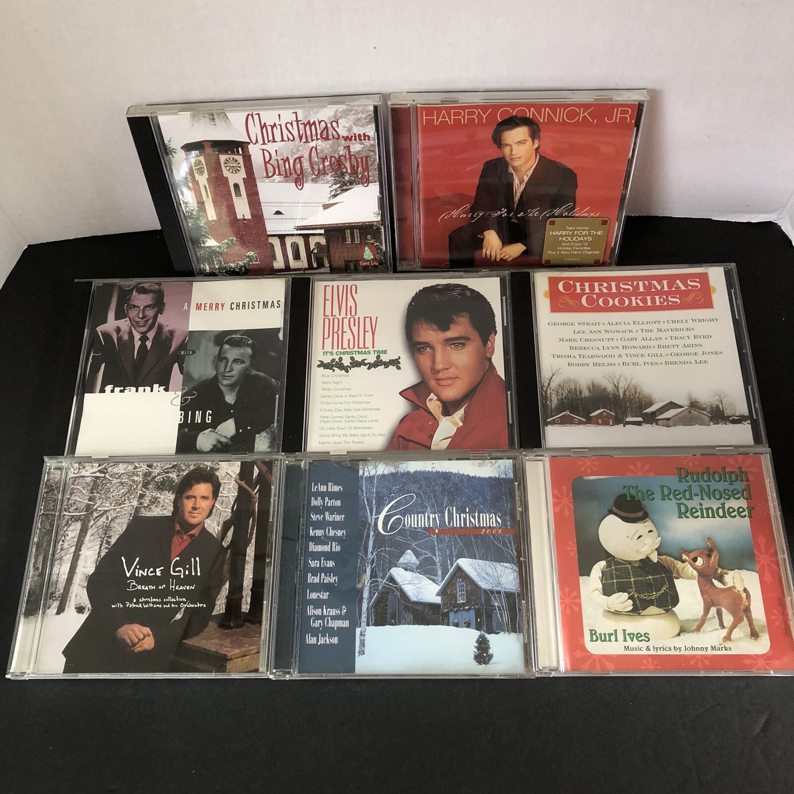 Christmas Music 8 CD Lot Elvis Bing Sinatra Harry Connick Jr Country Burl Ives