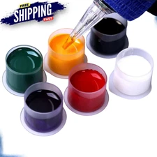Tattoo Ink Cups Plastic Pot S/M/L/XL Microblading Pigment Cosmetic Supplies