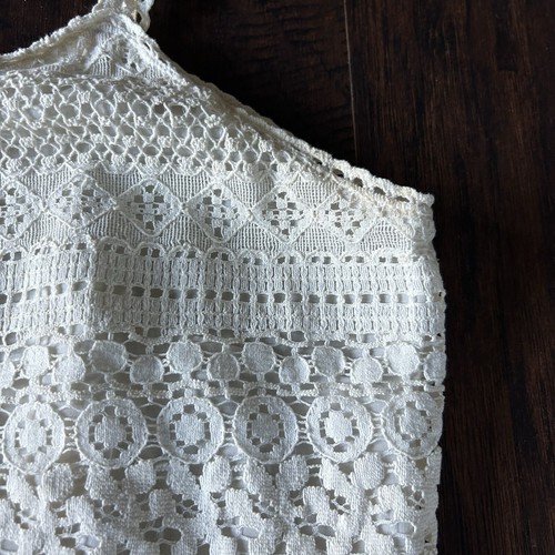 Mossimo White Lace Cropped Tank Fairycore Cottagecore Size L - Picture 6 of 6