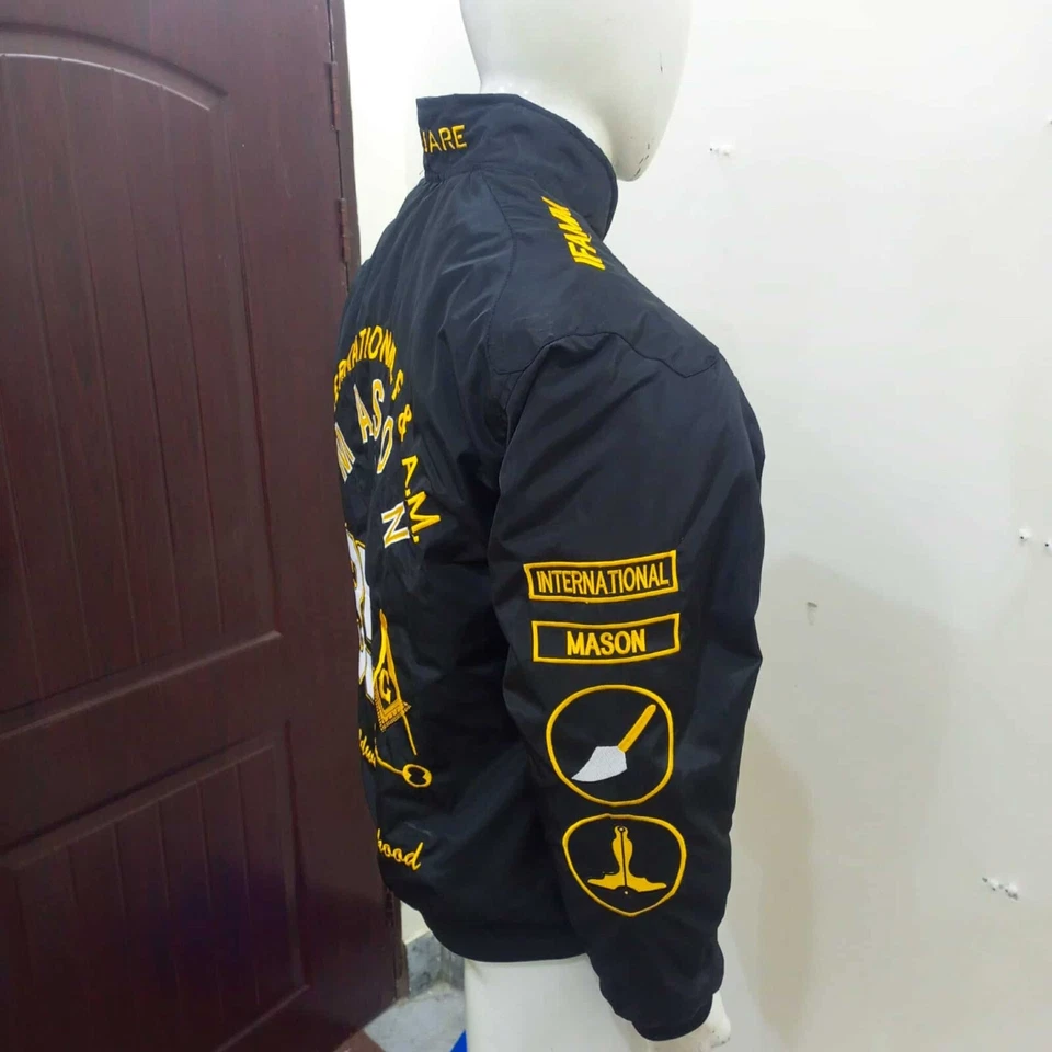Chaquetas universitarias INTERNATIONAL MASTER MASON Chaquetas Masónico Letterman Impermeable Foto 3 de 4