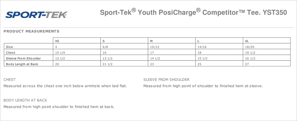 Camiseta Sport Tek Juvenil Dri-Fit PosiCharge Entrenamiento S-XL M-YST350 Foto 2 de 3