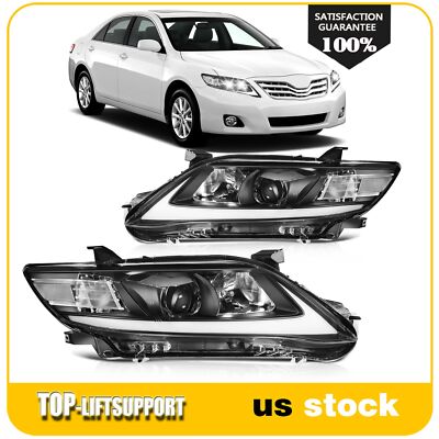 Headlights For 2010-2011 Toyota Camry LED w/Sequential Turn Signal Assembly Pair