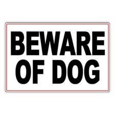 Beware Of Dog Metal Sign / Magnetic Sign / Decal Security Beware Warning BD056