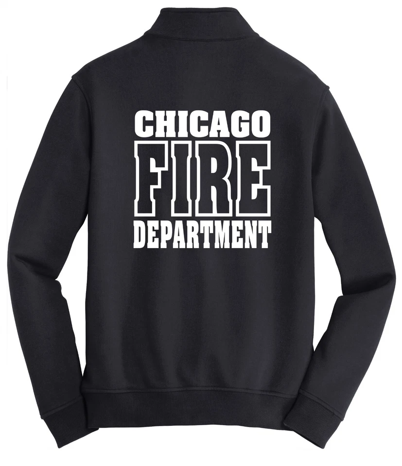 Chicago Fire Department 1/4 Zip Job Sweatshirt W/ Maltese Logo As Seen On TV - Image 3 of 3
