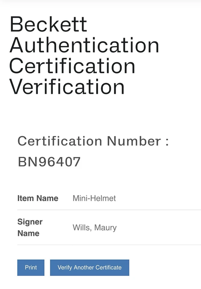 🔥Maury Wills Autograph Mini Helmet Los Angeles Dodgers Beckett COA🔥 - Image 4 of 4