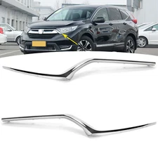 Fit 2017 2018 2019 Honda CRV CR-V Chrome Trim Grille Headlight  Molding LH RH