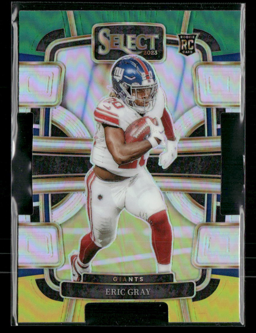 2023 Select #74 Eric Gray Green Yellow Prizm Die Cut RC - Giants