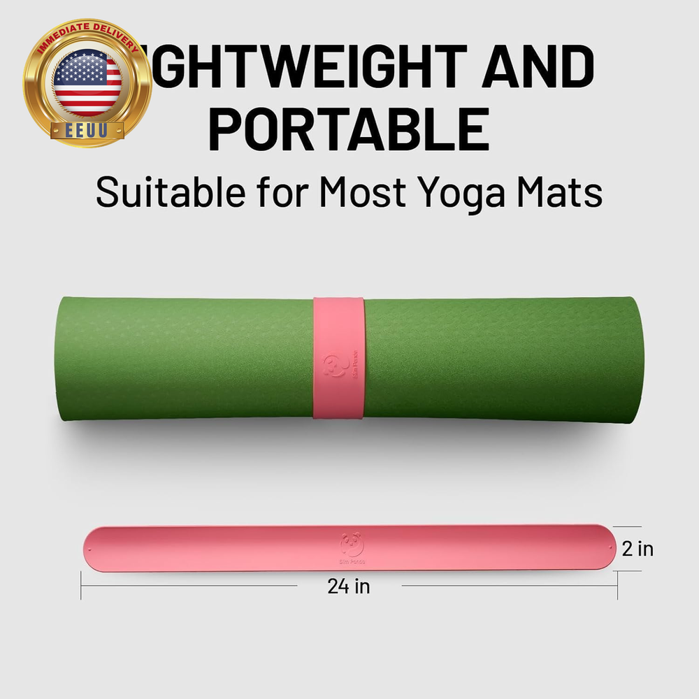 Yoga Mat Strap with Heavy-Duty Clasp for Secure Tight Rolling