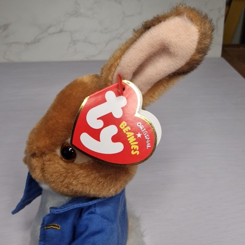 TY BEANIE PETER RABBIT Beatrix Potter SOFT TOY TEDDY With TAGS - Picture 3 of 3
