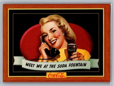 1995 Collect-A-Card Coca-Cola Collection #310 Meet Me at the Soda Fountain