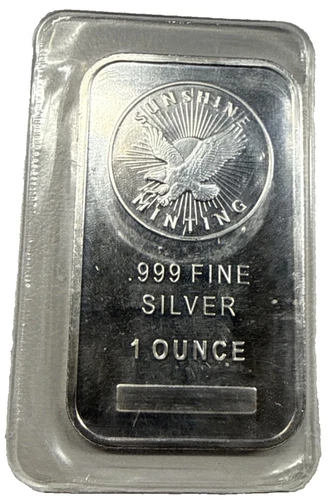 1 oz Sunshine Minting .999 Fine Silver Bar Bullion