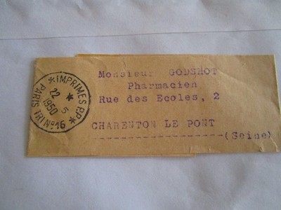 Zeitungsband Druckstempel PP Paris Sortierung Nr. 16 22.5.1950