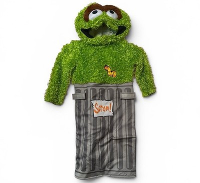 Sesame Street Oscar The Grouch Toddler Costume 3T 4T Medium Halloween Disguise