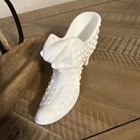 Vintage FENTON Milk Glass Hobnail Cat Shoe Slipper — photo 2