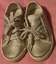 Girl s Cienta Gold Glitter Mary Jane Sneakers 26C USA Size 9 See Chart
