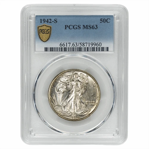 1942S Walking Liberty Half Dollar 50C PCGS MS 63