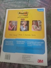 Post-IT Picture Paper 20 9 29 Sheets 8.5" X 11" Print Peel And Stick 3M NEW